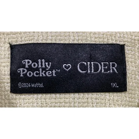 Tweed Polly Pocket X Cider Peace Out Doll Dress Curve 1XL Pale Green Yellow - Picture 5 of 10